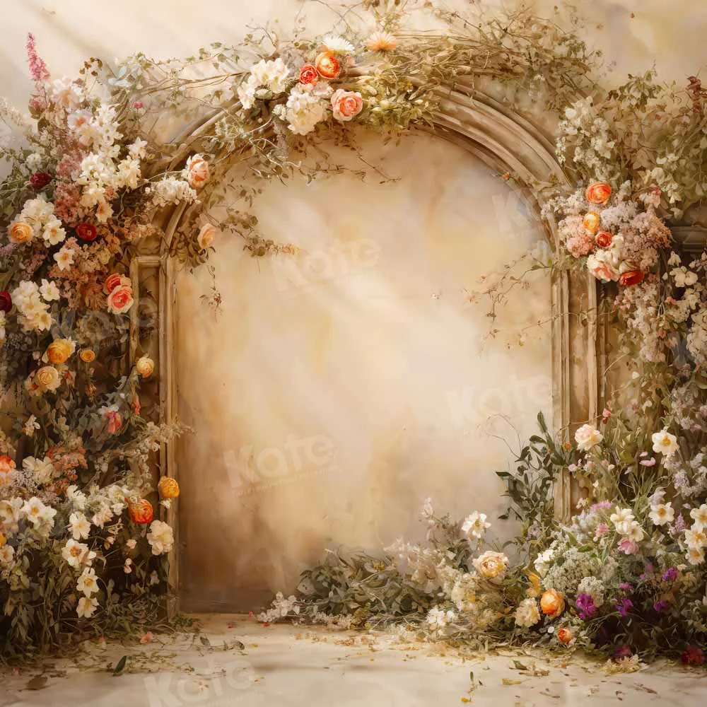 Kate Boho Beige Flower Wall Spring Backdrop Designed by Emetselch - Image 5