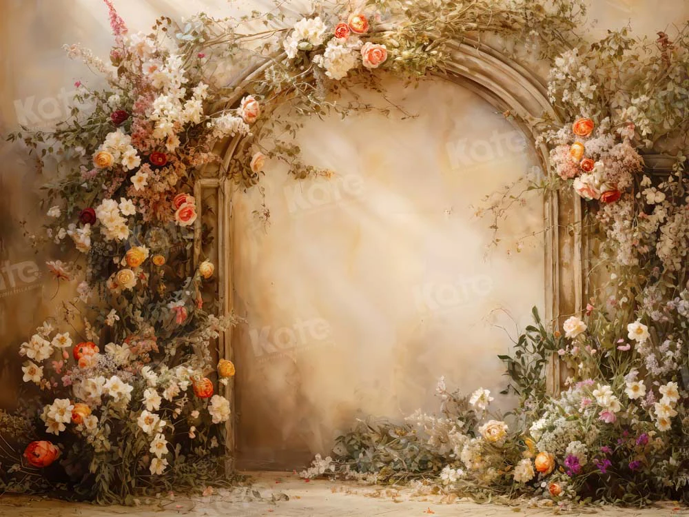 Kate Boho Beige Flower Wall Spring Backdrop Designed by Emetselch - Image 6