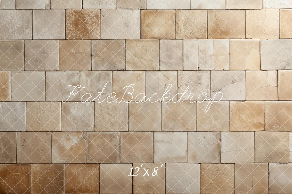 Kate Beige Retro Wall Texture Fleece Backdrop Designed by Patty Robert - Image 4