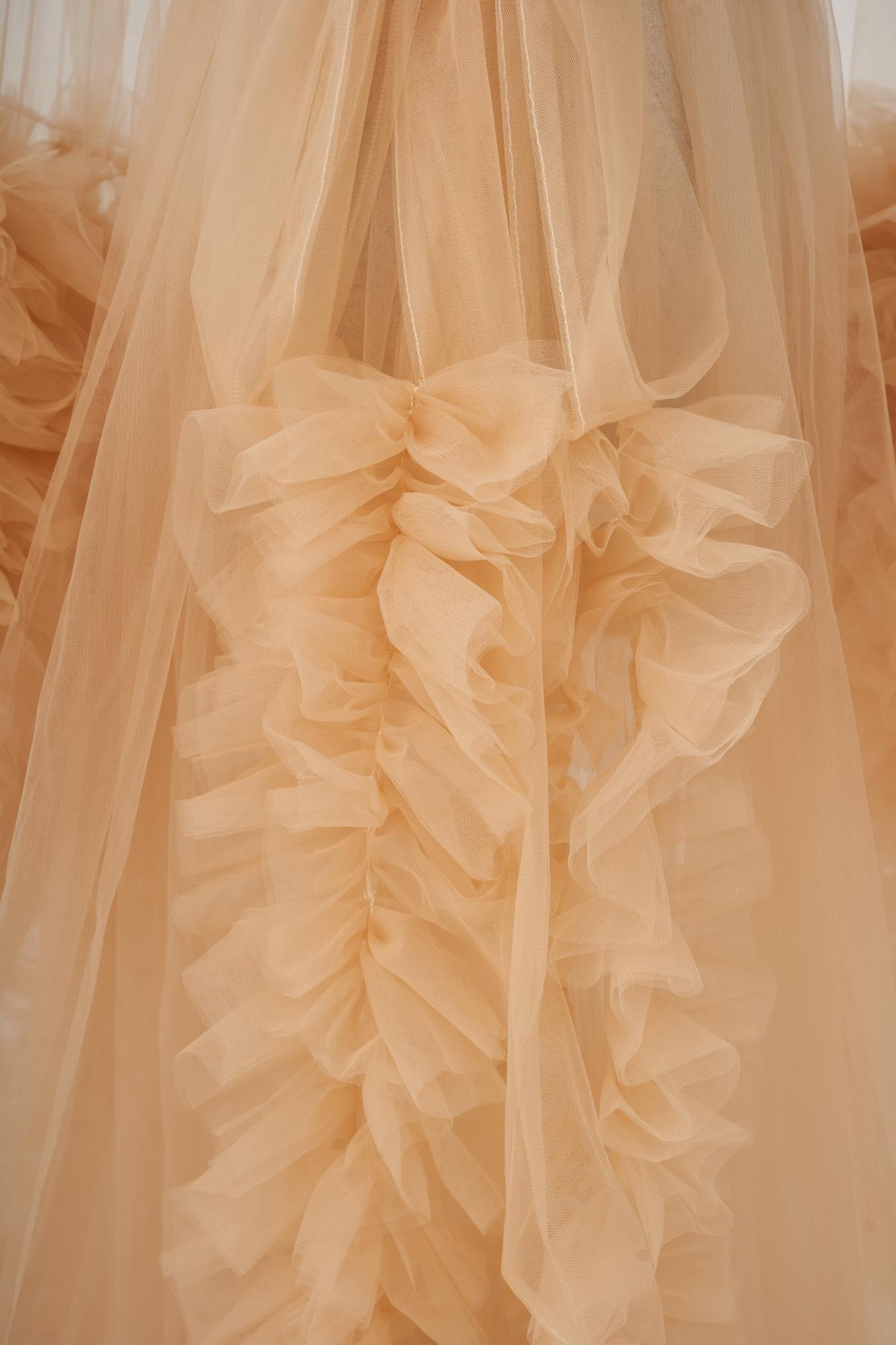 Kate Bell Sleeve Sheer Super Soft Ruffled Maternity Photoshoot Dress - Image 6