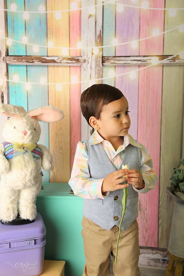Kate Birthday Colorful Wood Wall Window Backdrop for Children Designed by JFCC - Image 8
