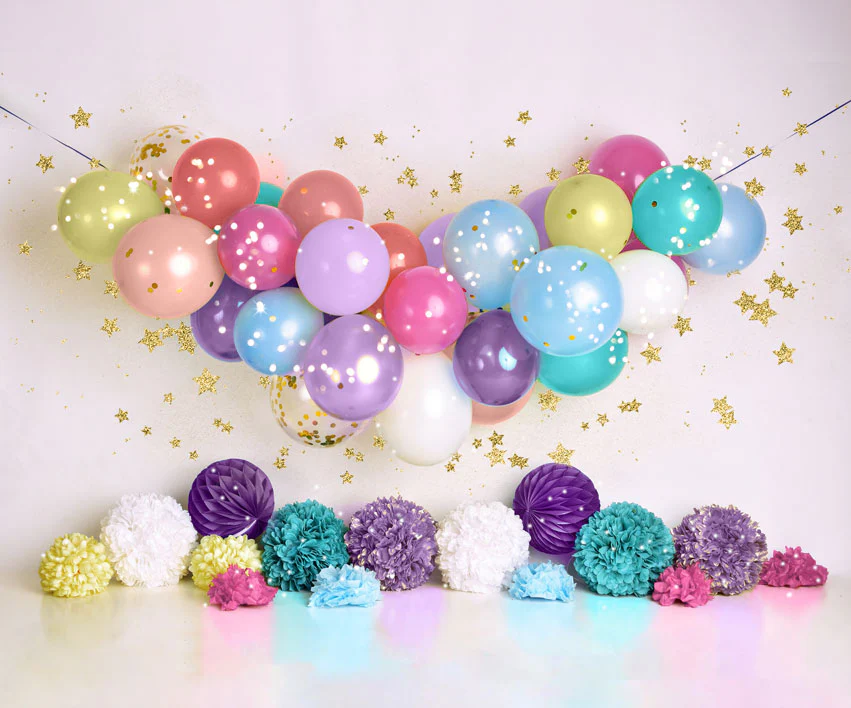 Kate Birthday Balloons and Stars Backdrop Designed By Mandy Ringe Photography - Image 9