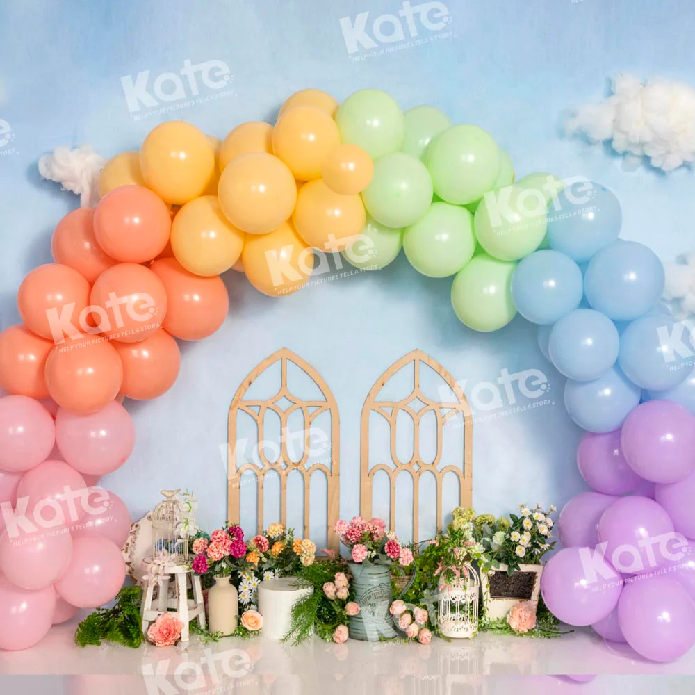 Kate Birthday Balloons Sky Garden Backdrop Designed by Emetselch - Image 2