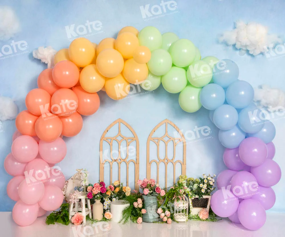 Kate Birthday Balloons Sky Garden Backdrop Designed by Emetselch - Image 3