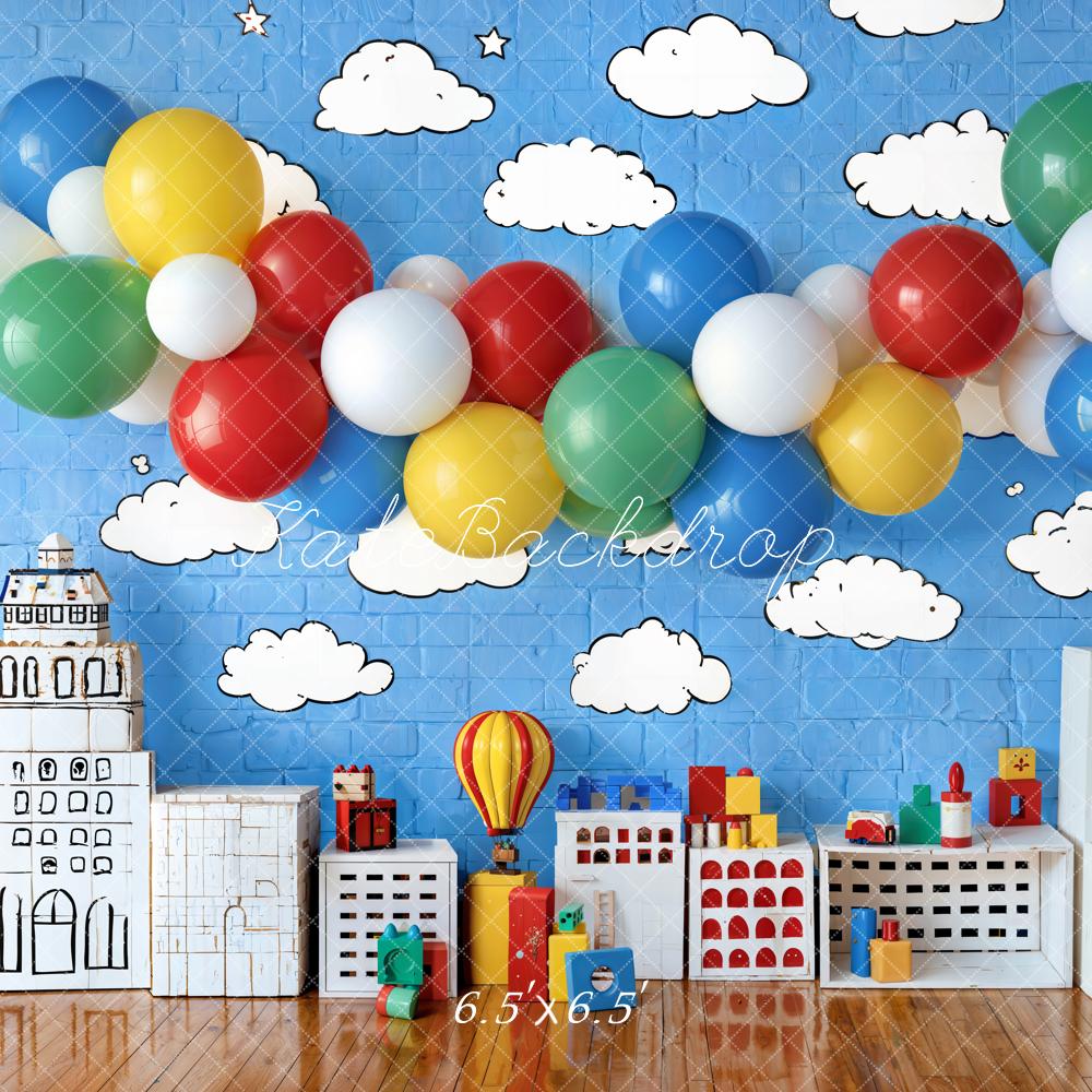 Kate Birthday Balloons Toys Kids Backdrop Designed by Emetselch - Image 2