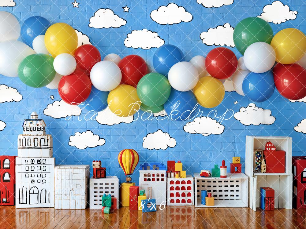 Kate Birthday Balloons Toys Kids Backdrop Designed by Emetselch - Image 3