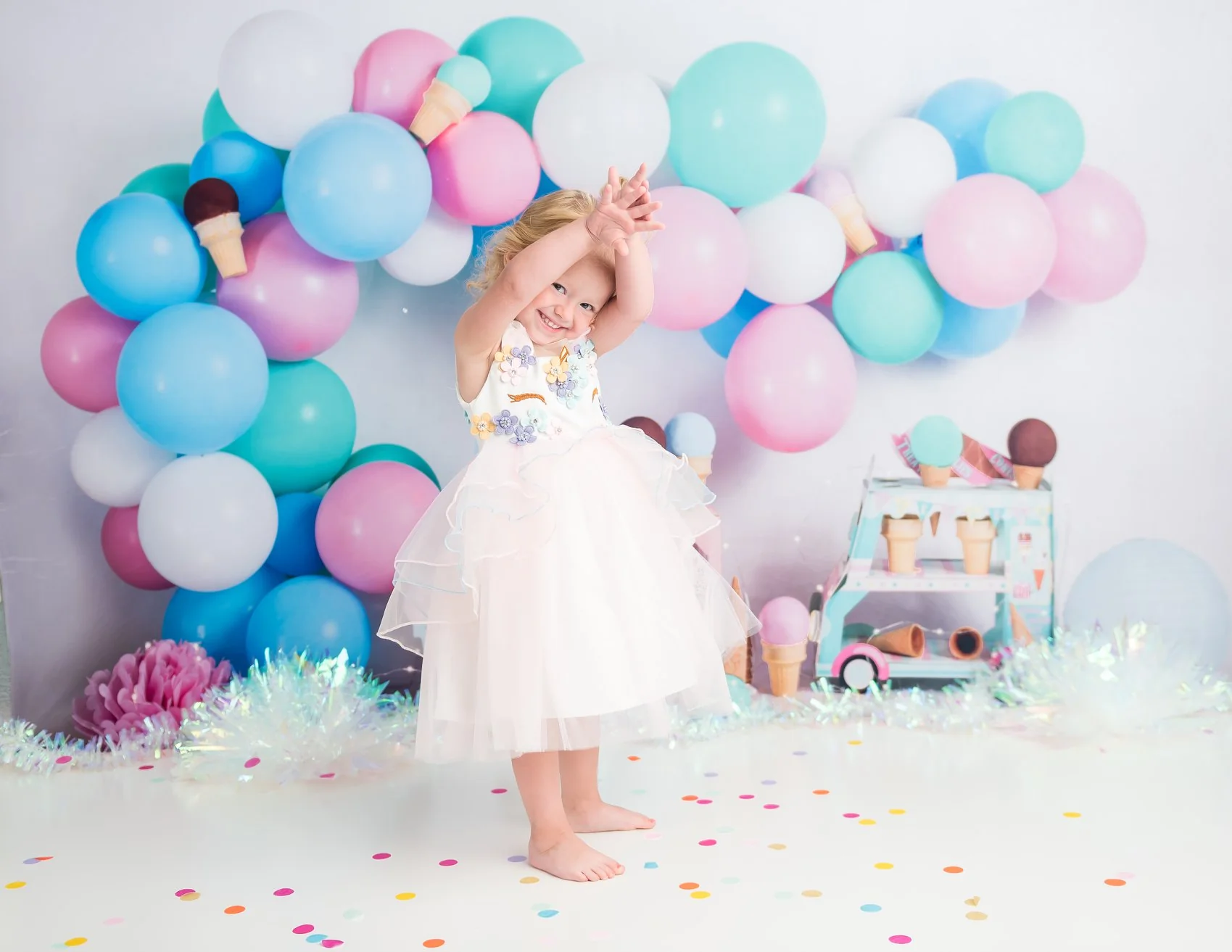 Kate Summer Ice-cream Balloons Backdrop Designed by Megan Leigh Photography - Image 10