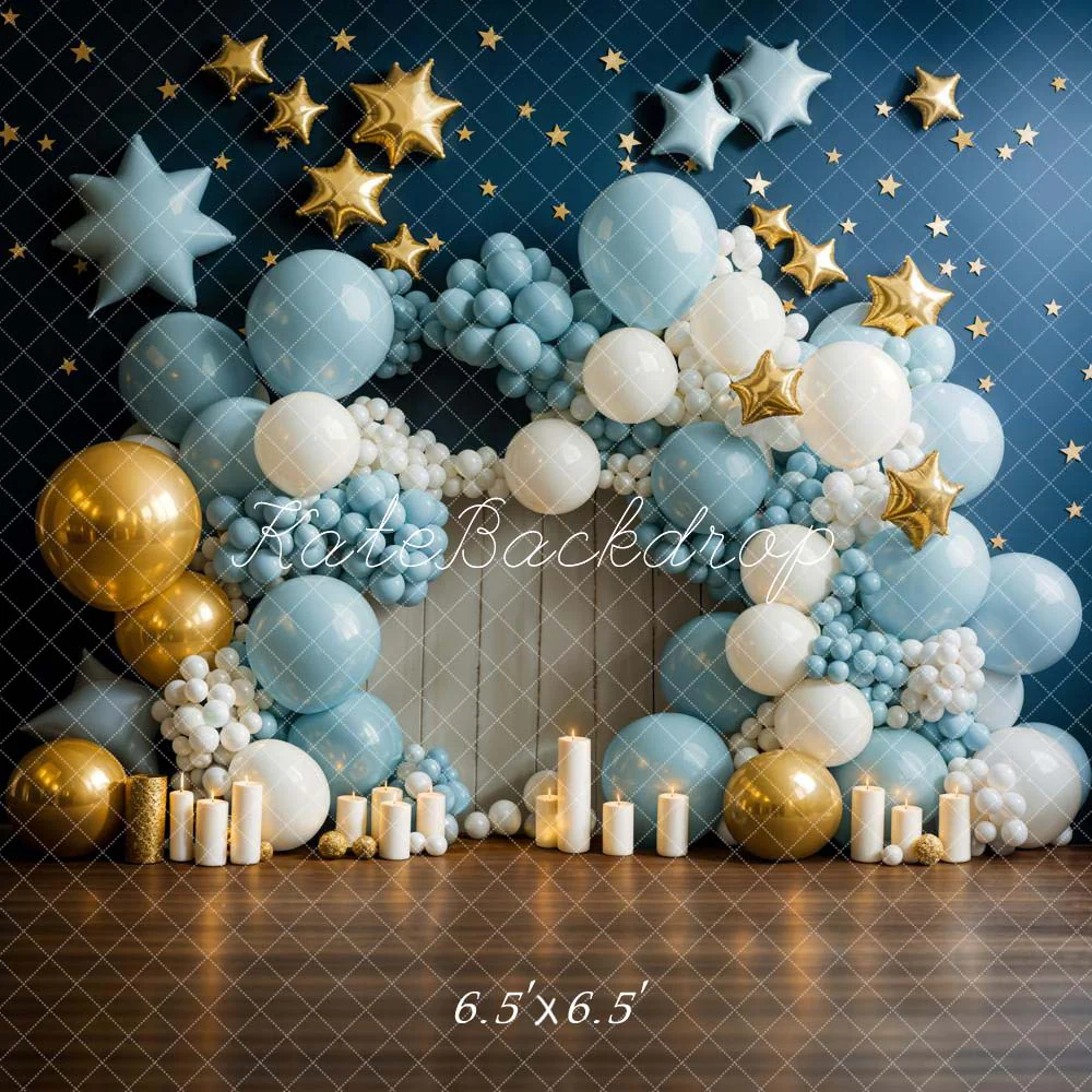 Kate Birthday Candle Blue Balloon Wall Backdrop Designed by Chain Photography - Image 2