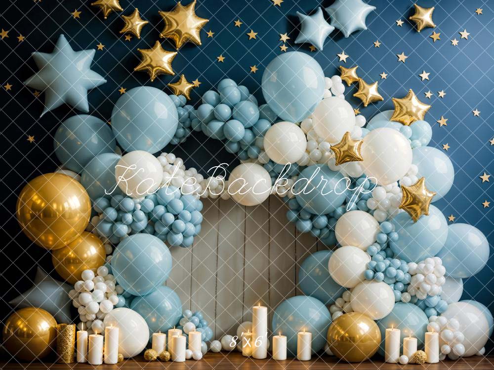 Kate Birthday Candle Blue Balloon Wall Backdrop Designed by Chain Photography - Image 3
