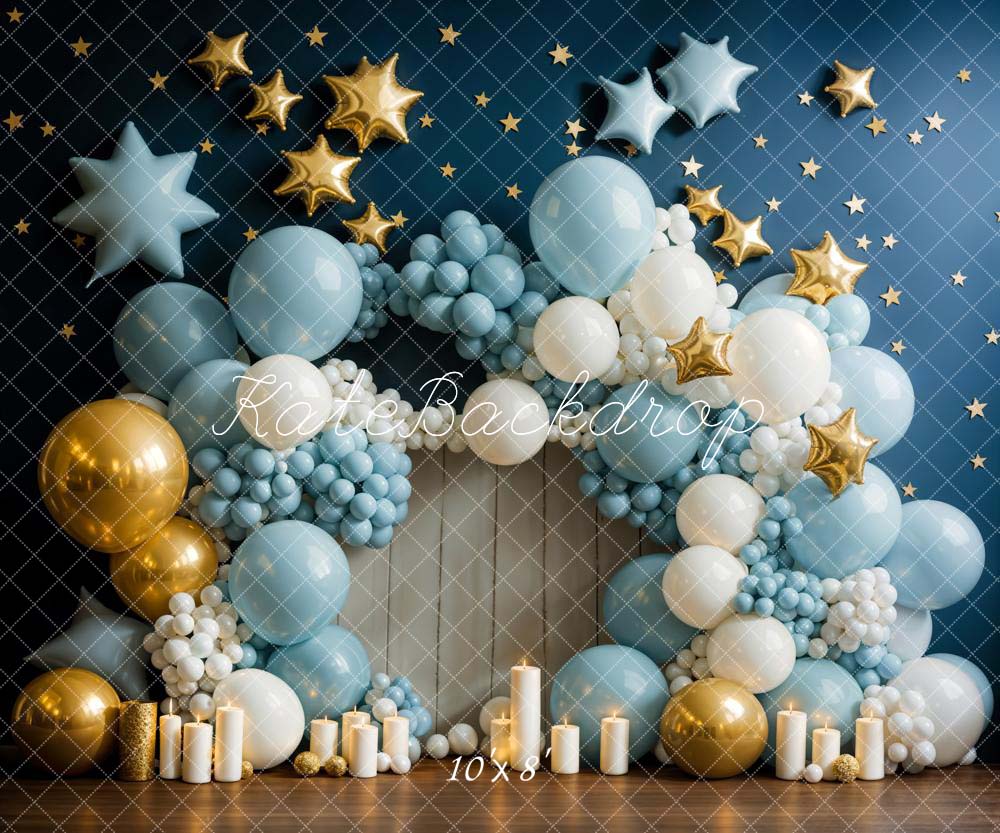 Kate Birthday Candle Blue Balloon Wall Backdrop Designed by Chain Photography - Image 4