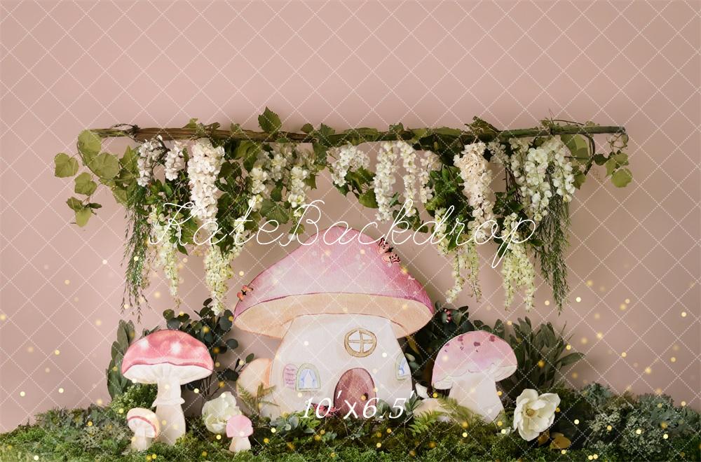 Kate Birthday Fairy Mushroom House Garden Backdrop Designed by Mandy Ringe Photography - Image 4