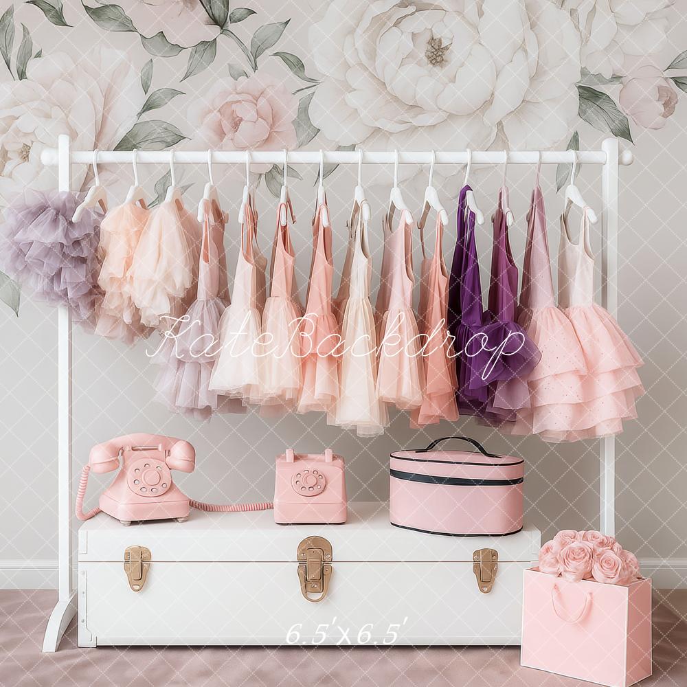 Kate Birthday Floral Pastel Dress Rack Backdrop Designed by Patty Robert - Image 2