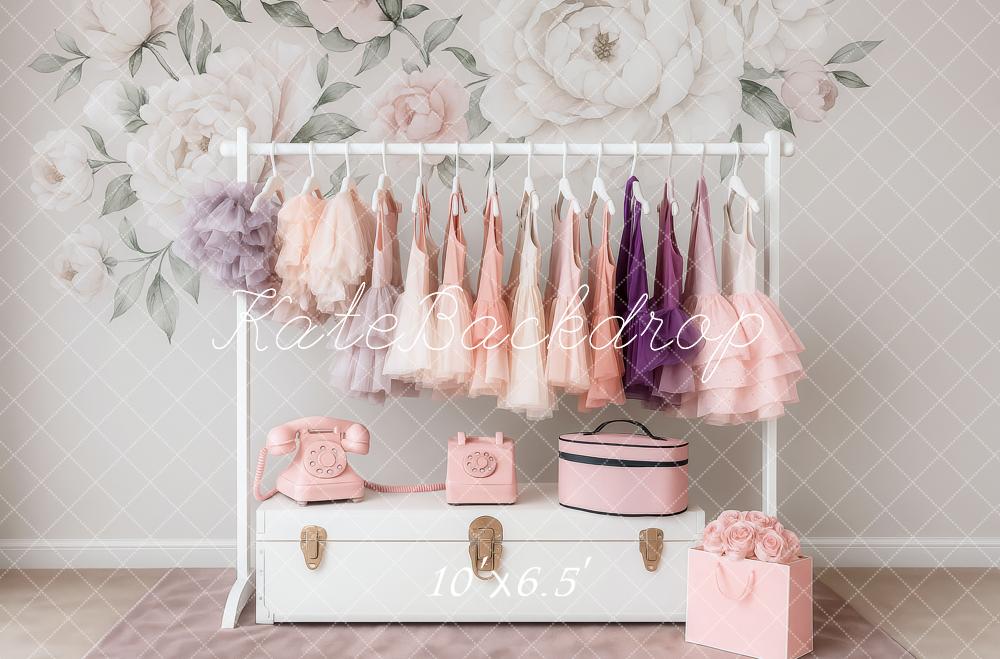Kate Birthday Floral Pastel Dress Rack Backdrop Designed by Patty Robert - Image 4