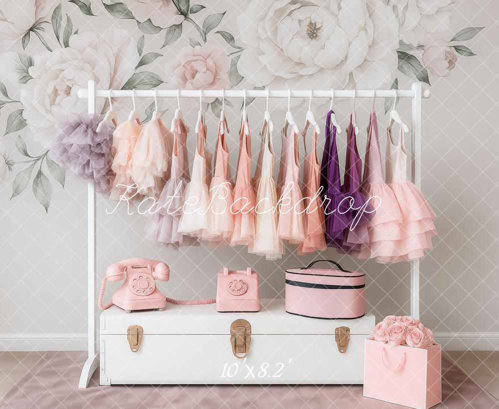 Kate Birthday Floral Pastel Dress Rack Backdrop Designed by Patty Robert - Image 5