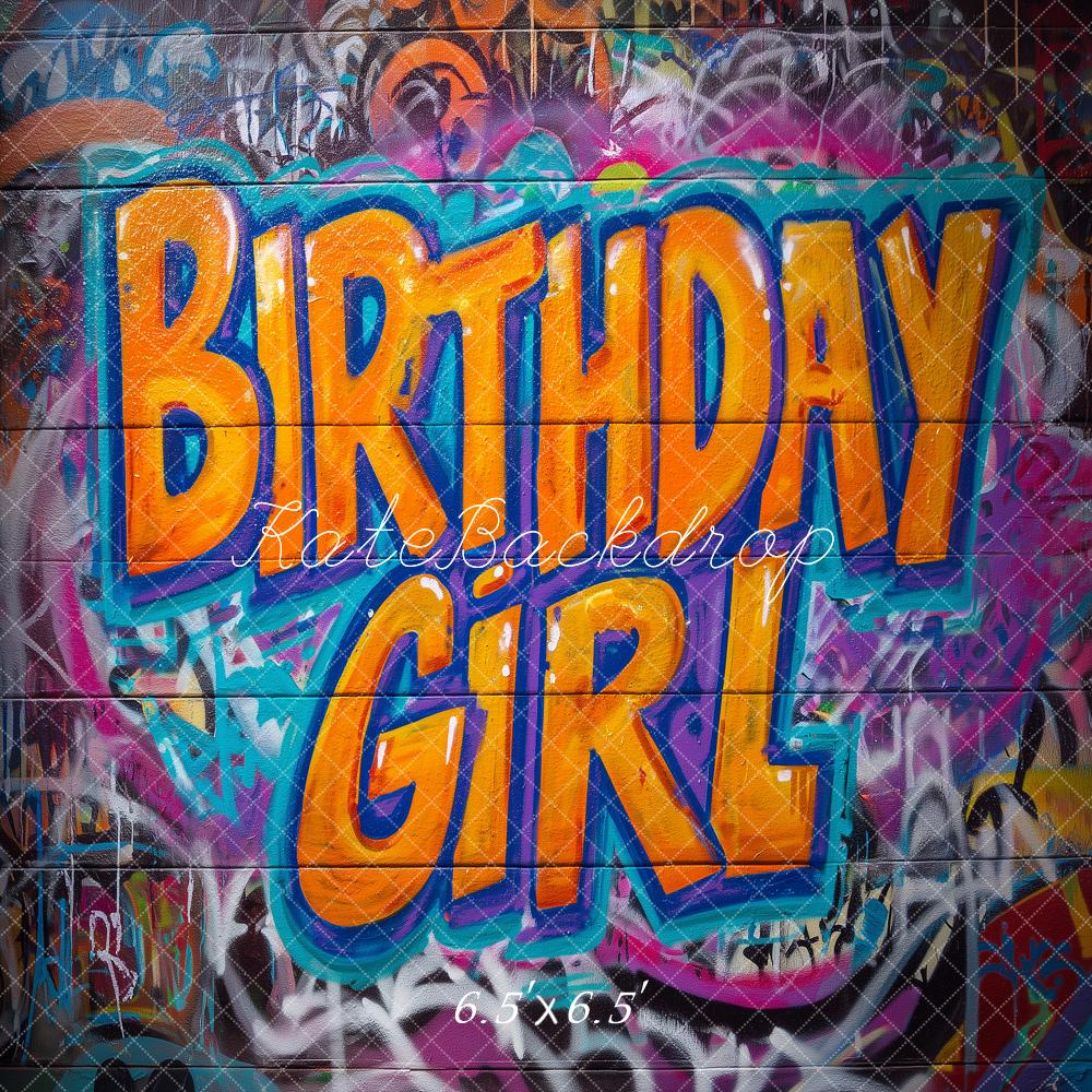 Kate Birthday Girl Graffiti Colourful Backdrop Designed by Angela Marie Photography - Image 2