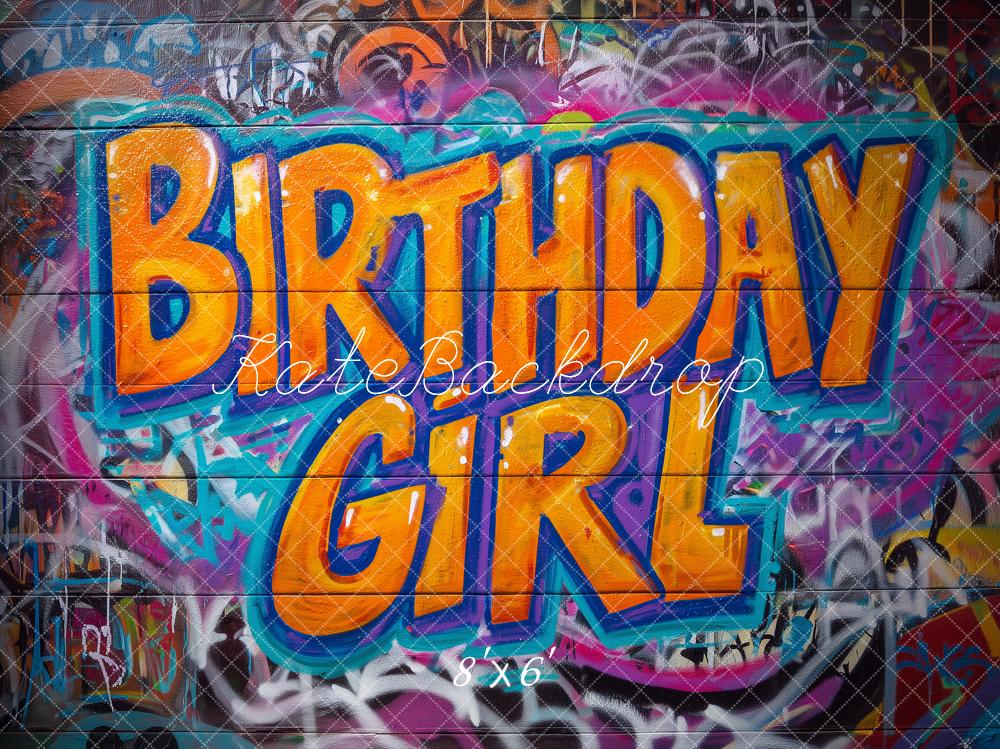 Kate Birthday Girl Graffiti Colourful Backdrop Designed by Angela Marie Photography - Image 3