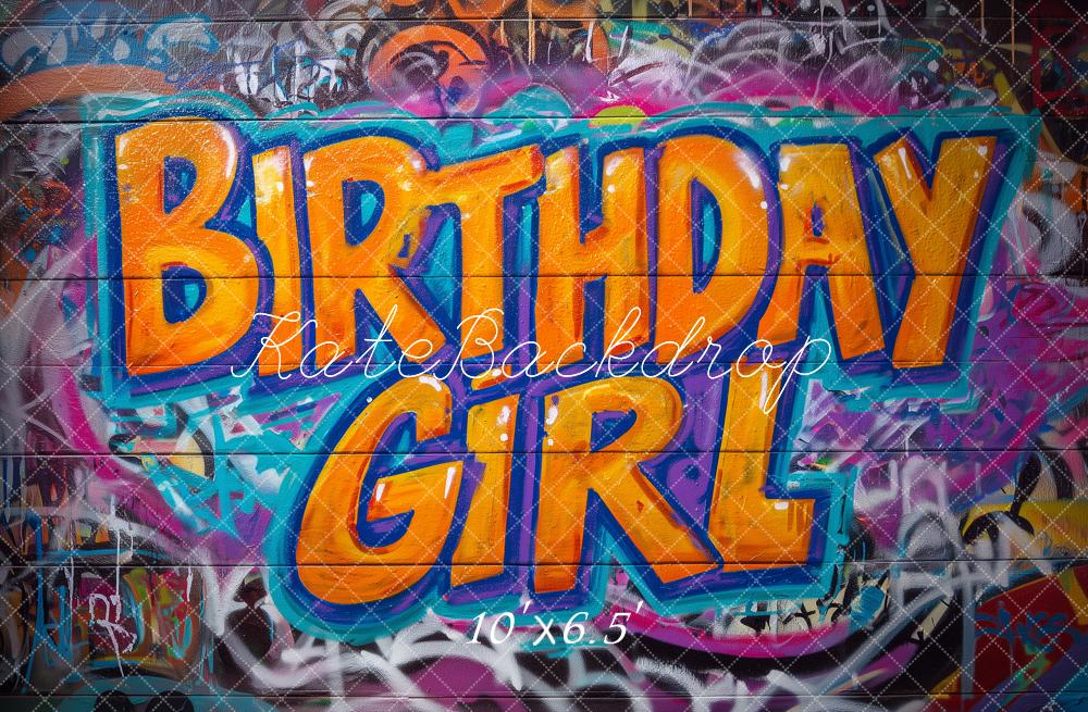 Kate Birthday Girl Graffiti Colourful Backdrop Designed by Angela Marie Photography - Image 4