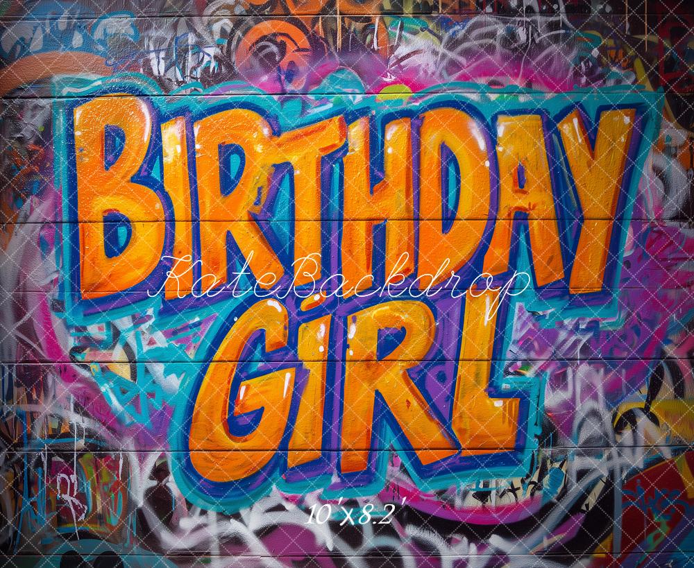 Kate Birthday Girl Graffiti Colourful Backdrop Designed by Angela Marie Photography - Image 6