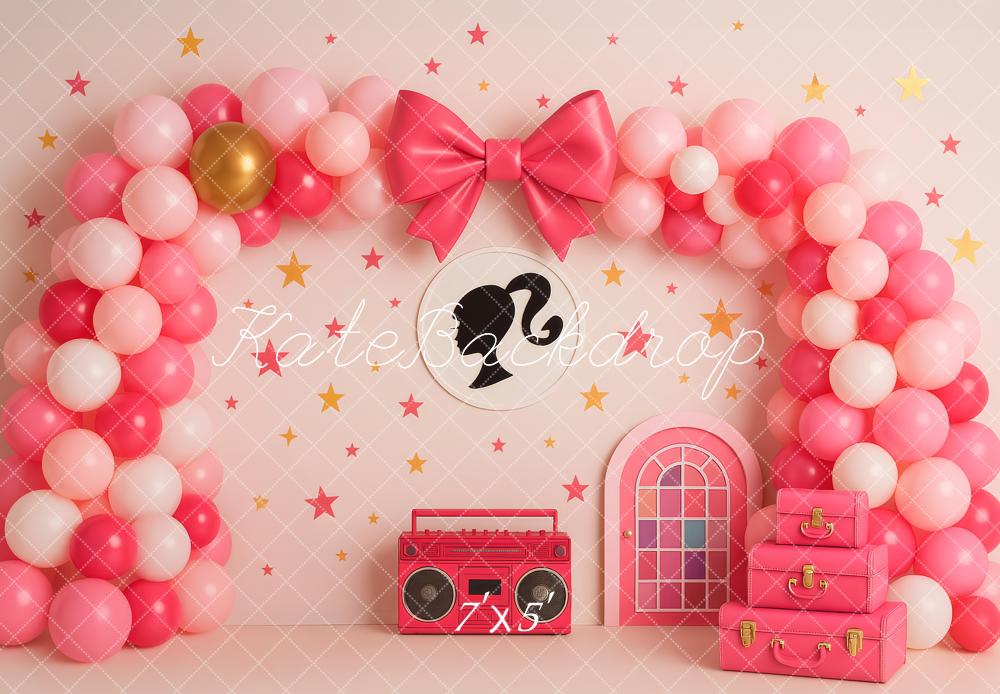 Kate Birthday Pink Balloon Arch Backdrop Designed by Patty Robert - Image 2