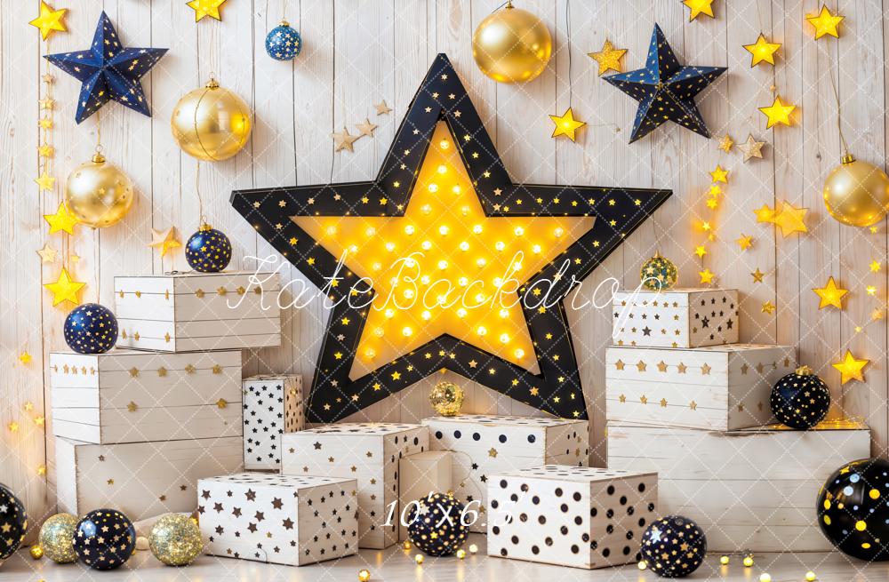 Kate Birthday Star Lights Gift Boxes Wall Backdrop Designed by Emetselch - Image 8