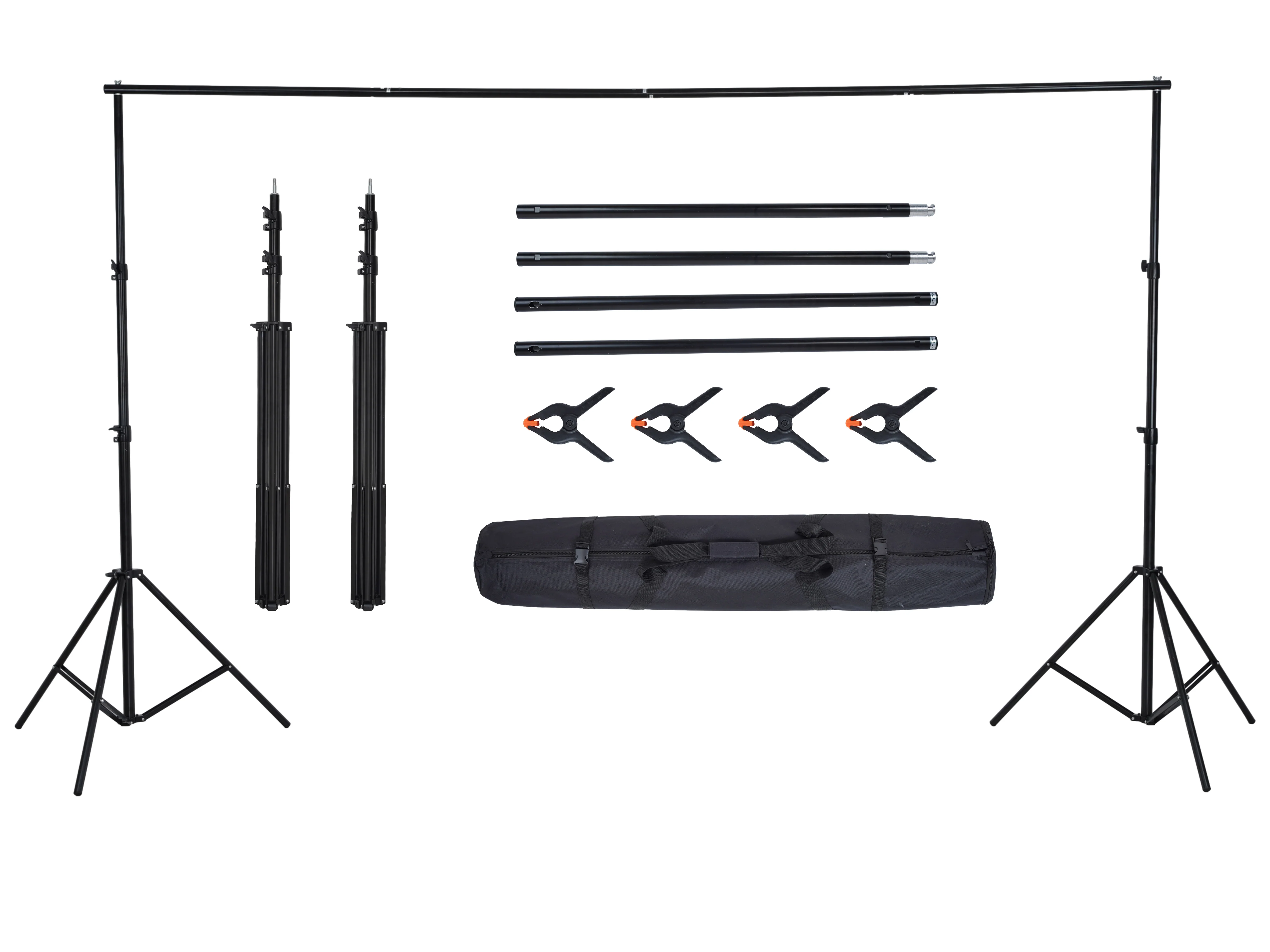 Kate Black Aluminum 4 CrossBars Backdrop Stand for Photography - Image 3