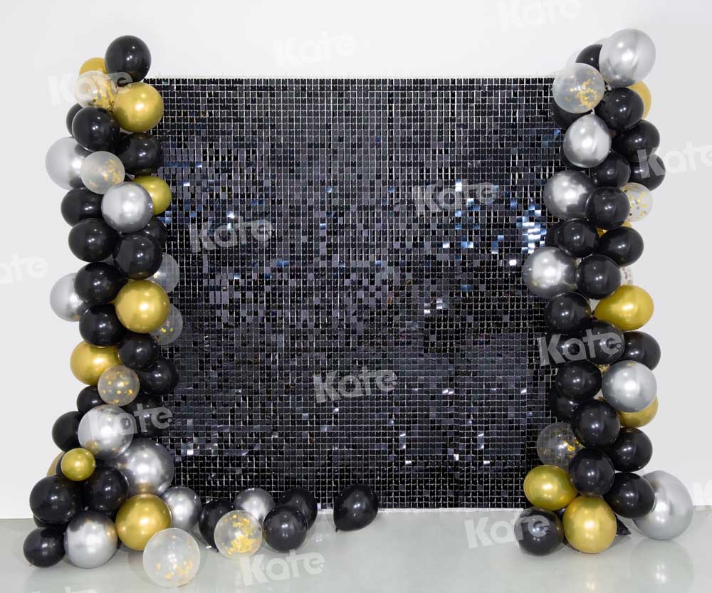 Kate Black Balloons Shiny Party Backdrop Designed by Emetselch - Image 3
