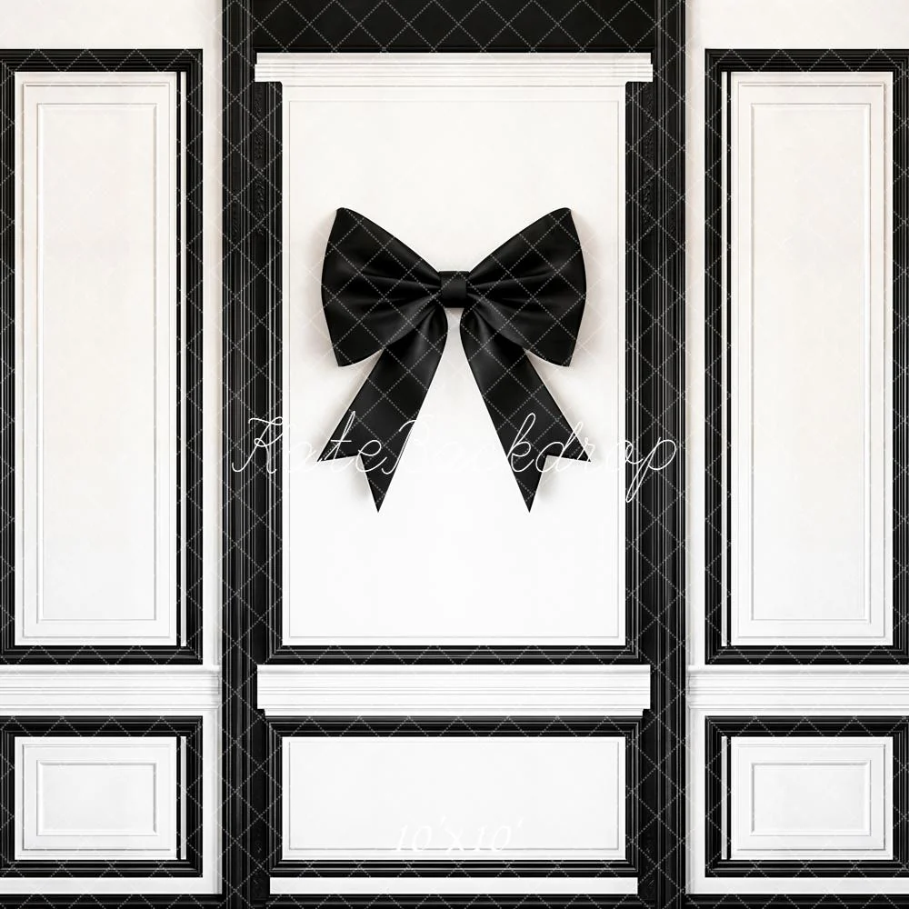 Kate Black Bow White Panel Wall Backdrop Designed by Emetselch - Image 8