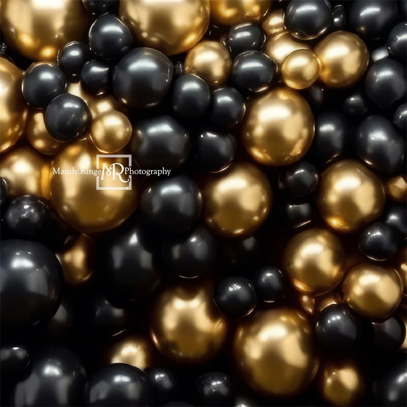 Kate Black Gold Balloon Party Backdrop Designed by Mandy Ringe Photography - Image 3