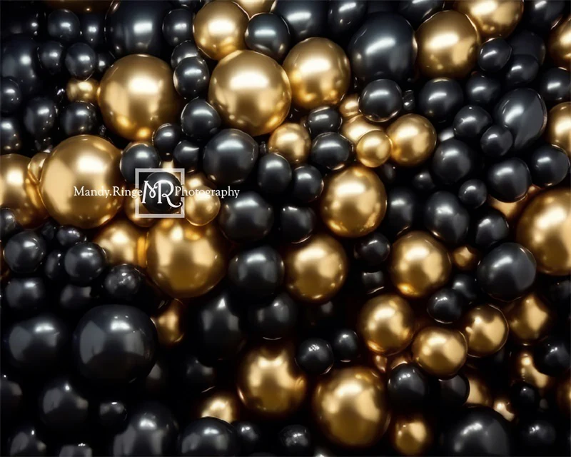 Kate Black Gold Balloon Party Backdrop Designed by Mandy Ringe Photography - Image 5