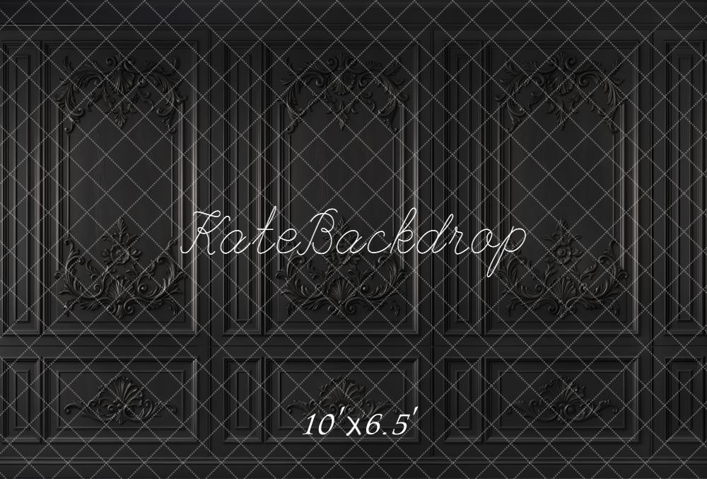 Kate Black Ornate Vintage Wall Fleece Backdrop Designed by Kate Image - Image 2