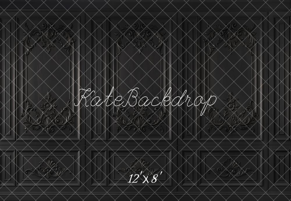 Kate Black Ornate Vintage Wall Fleece Backdrop Designed by Kate Image - Image 4