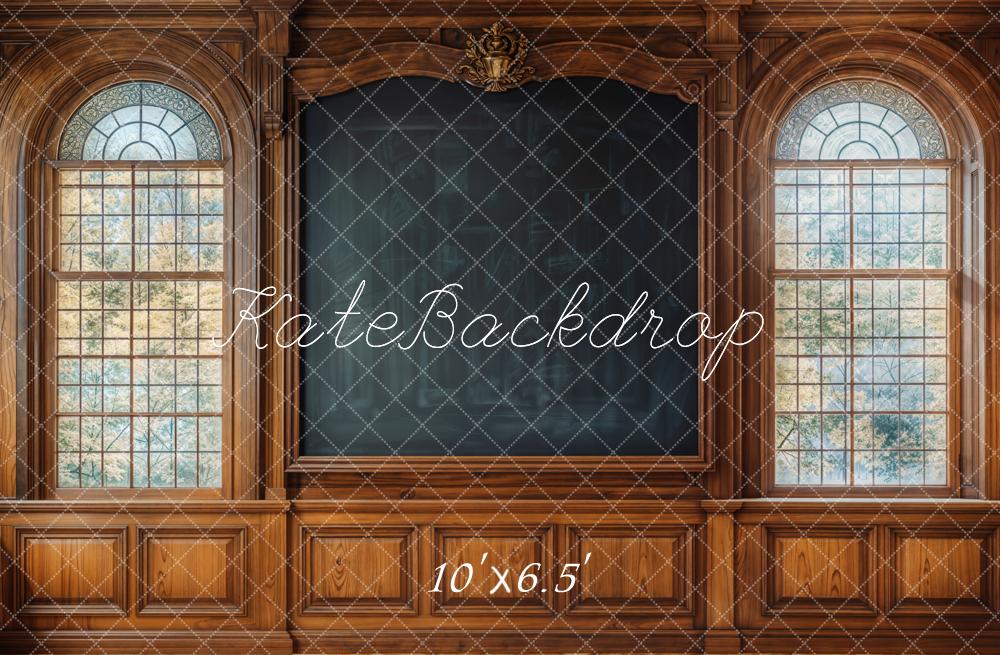Kate Blackboard Windows Vintage Fleece Backdrop Designed by Emetselch - Image 2