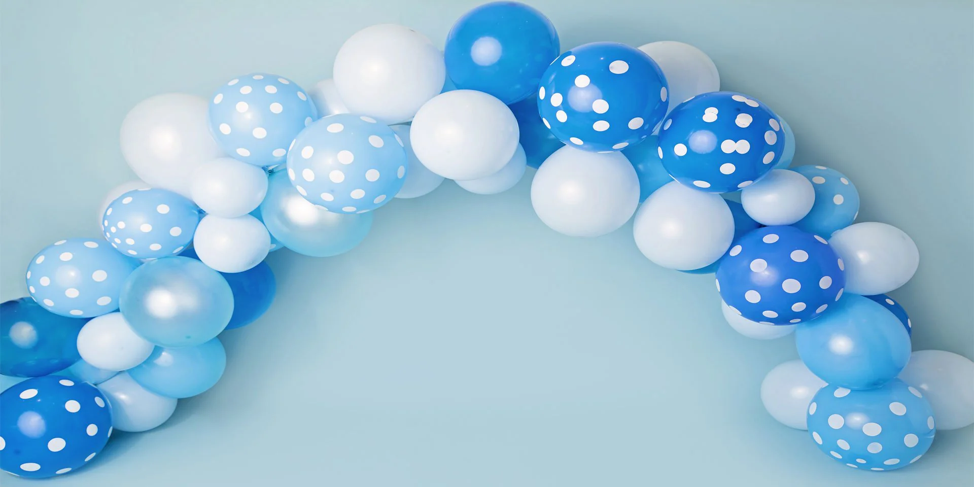 Kate Blue and White Balloons Birthday Children Backdrop Designed by Kerry Anderson - Image 3