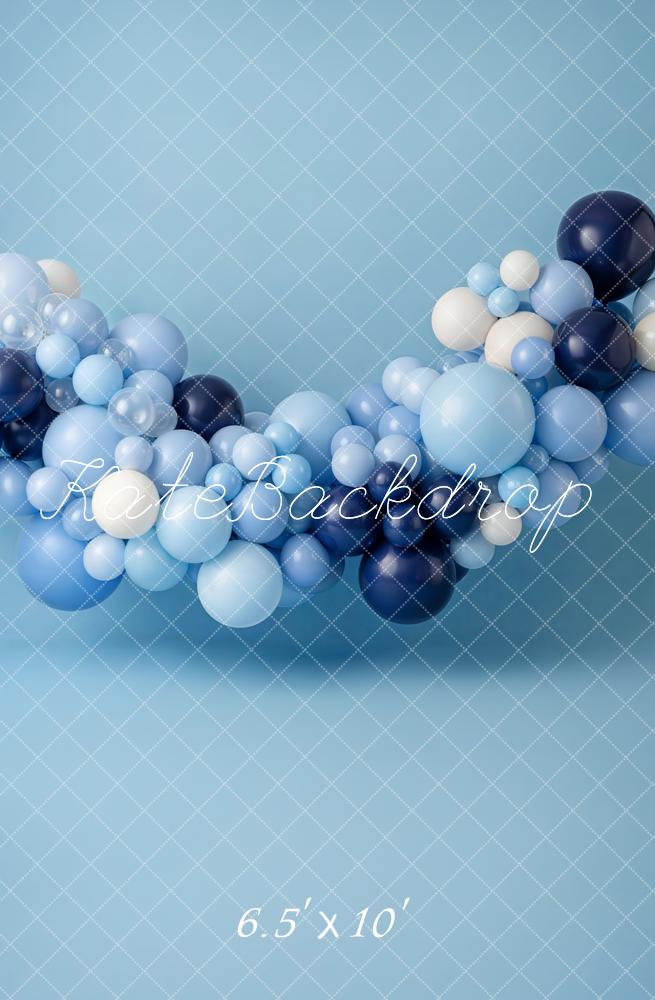 Kate Blue Balloon Arch Fleece Backdrop Designed by Emetselch - Image 4