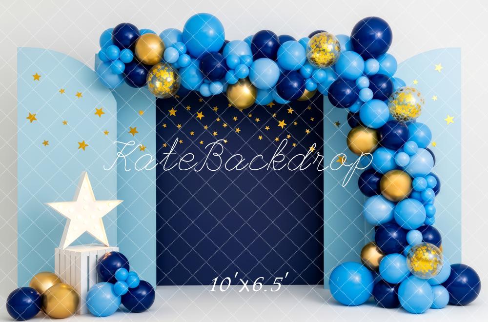 Kate Blue Balloon Arch Star Decor Backdrop Designed by Patty Robert - Image 4
