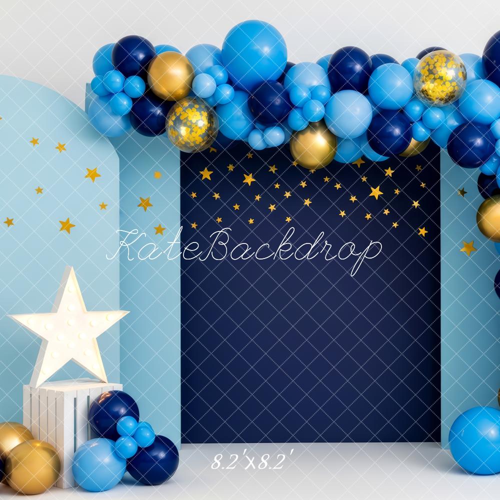 Kate Blue Balloon Arch Star Decor Backdrop Designed by Patty Robert - Image 5