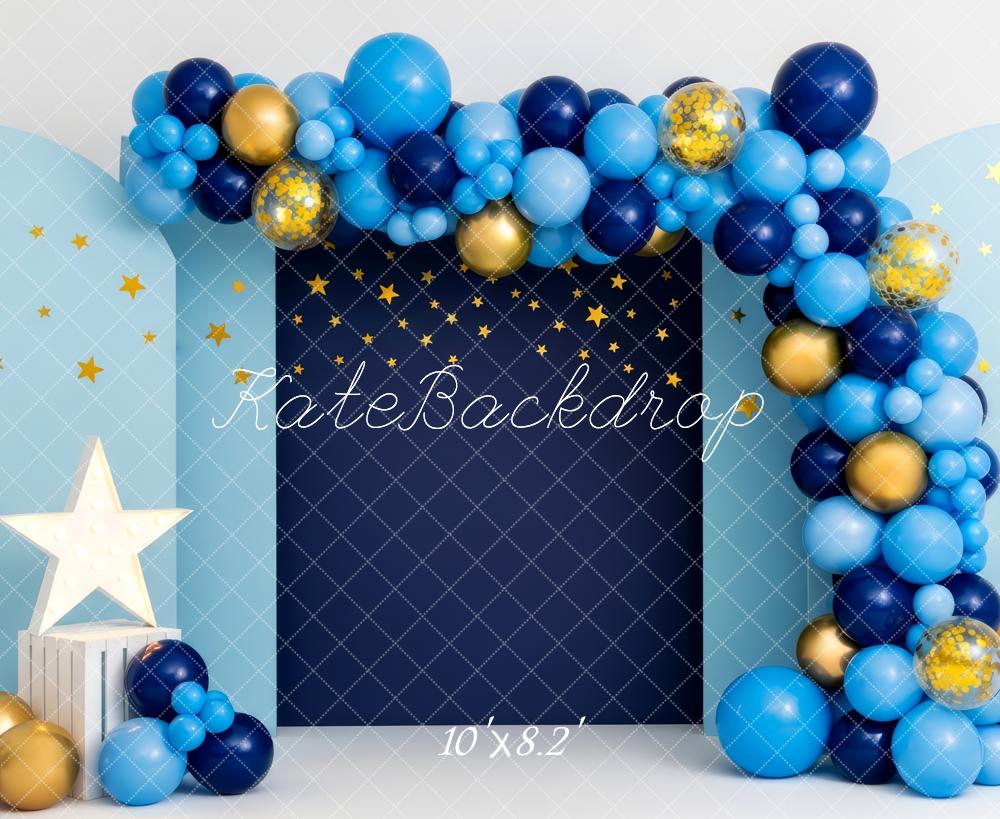 Kate Blue Balloon Arch Star Decor Backdrop Designed by Patty Robert - Image 6