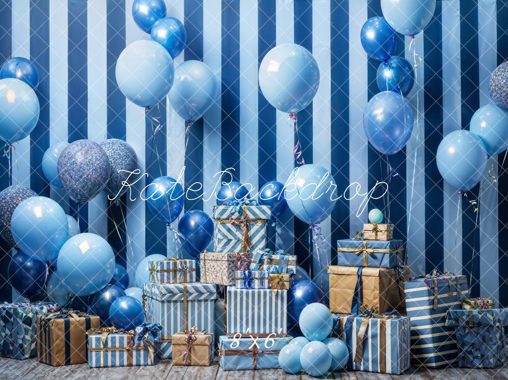 Kate Blue Balloon Gifts Cake Smash Backdrop Designed by Emetselch - Image 3