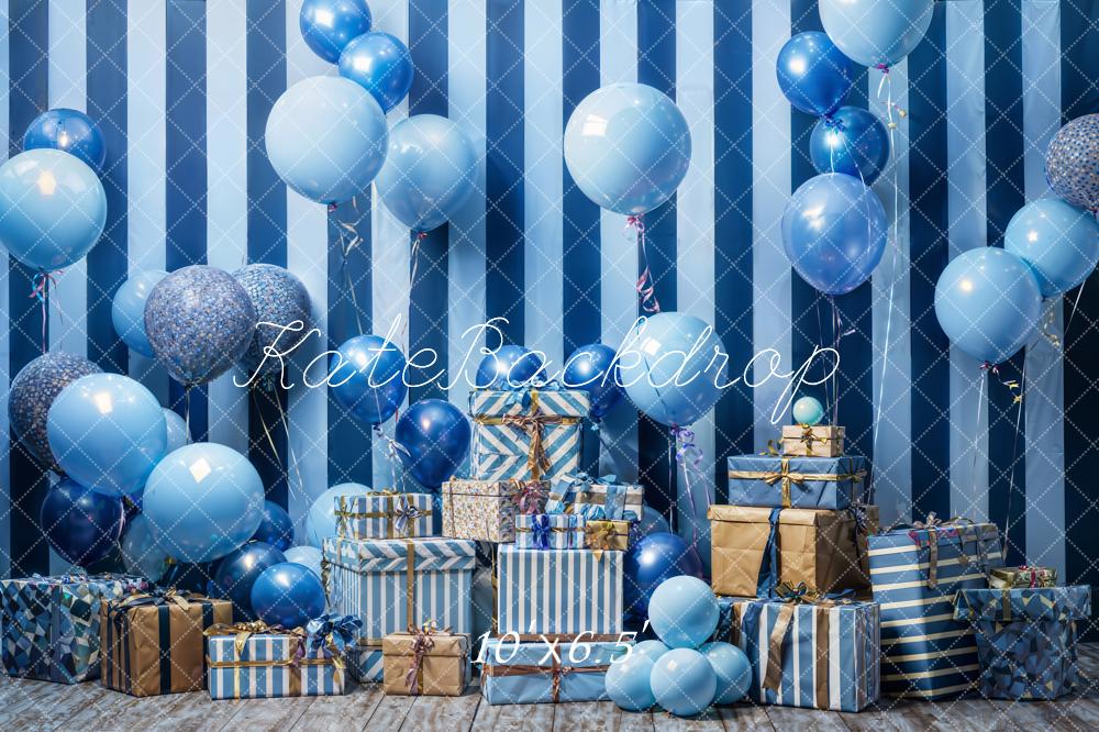 Kate Blue Balloon Gifts Cake Smash Backdrop Designed by Emetselch - Image 4