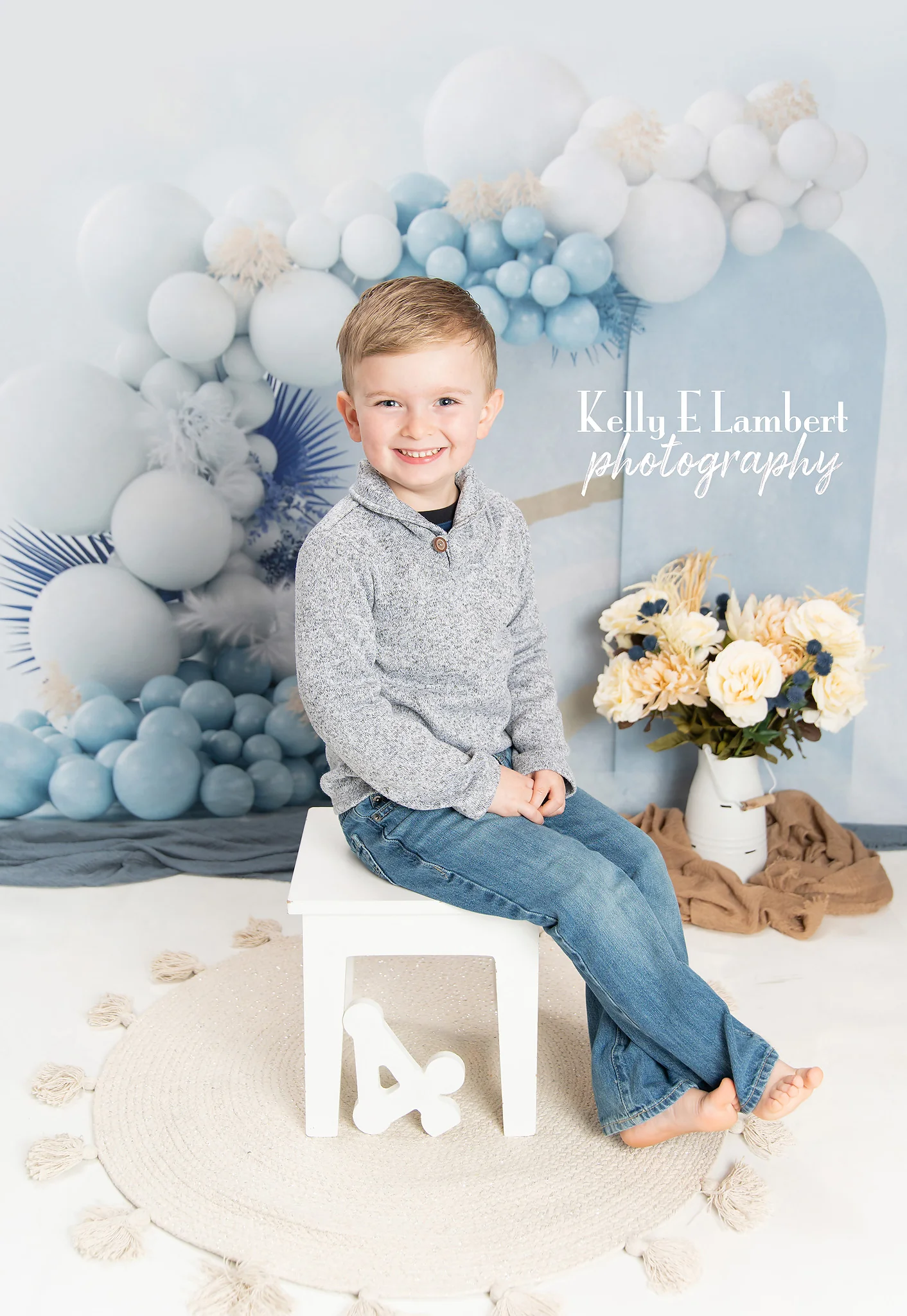 Kate Blue Boho Balloons Backdrop Designed by Uta Mueller Photography - Image 13