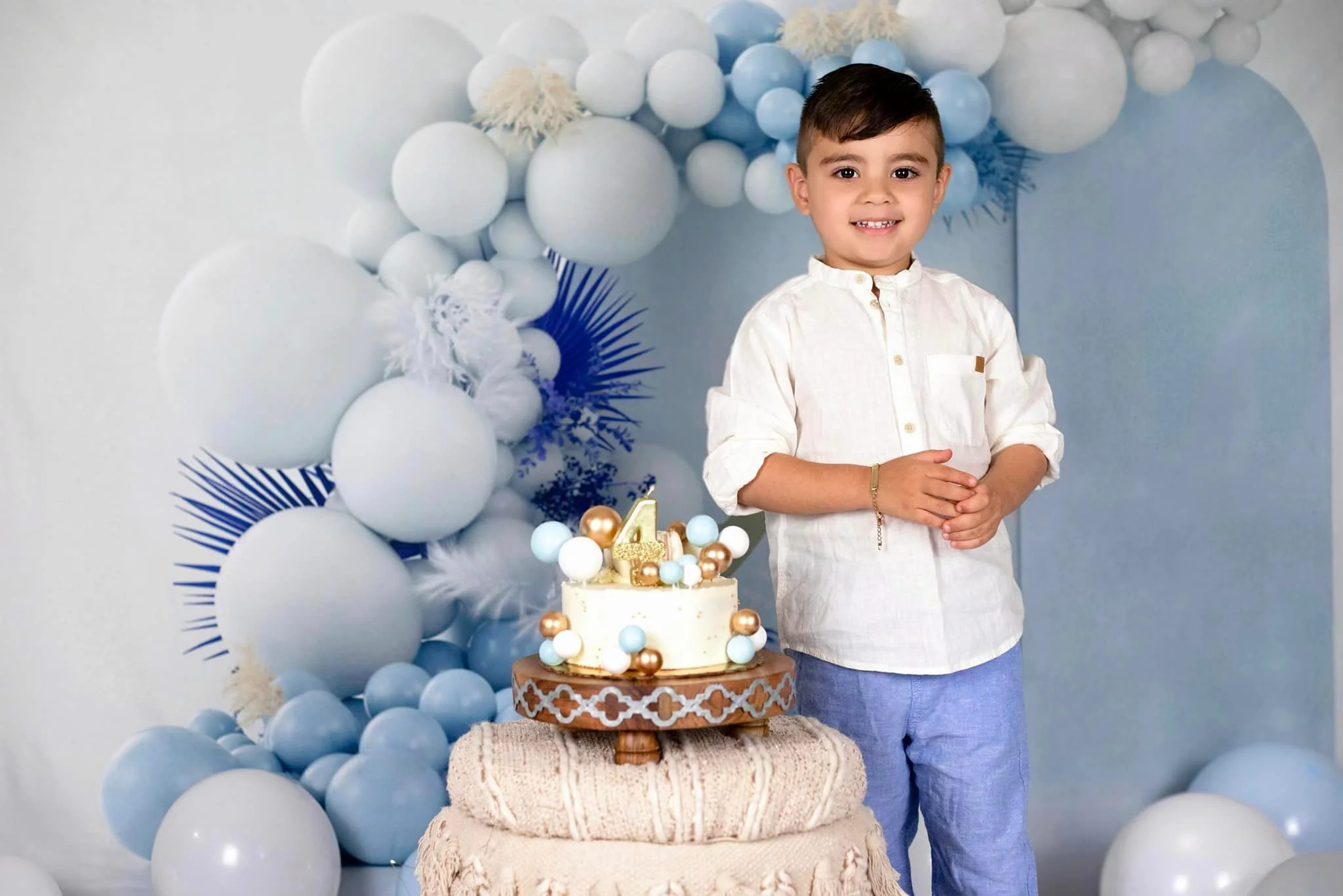 Kate Blue Boho Balloons Backdrop Designed by Uta Mueller Photography - Image 16