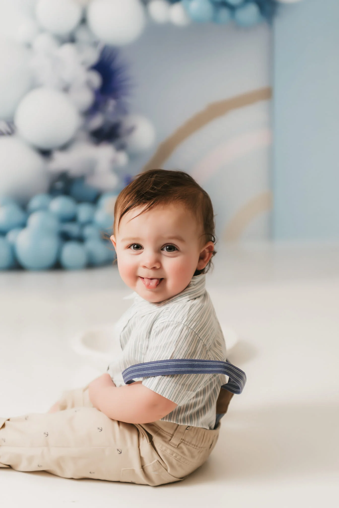 Kate Blue Boho Balloons Backdrop Designed by Uta Mueller Photography - Image 3