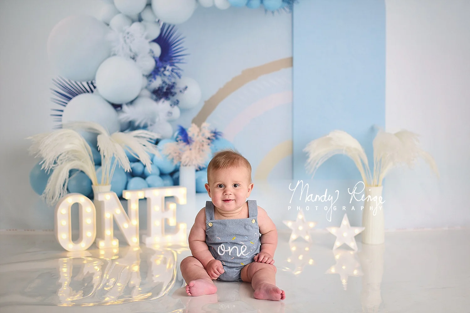 Kate Blue Boho Balloons Backdrop Designed by Uta Mueller Photography - Image 4