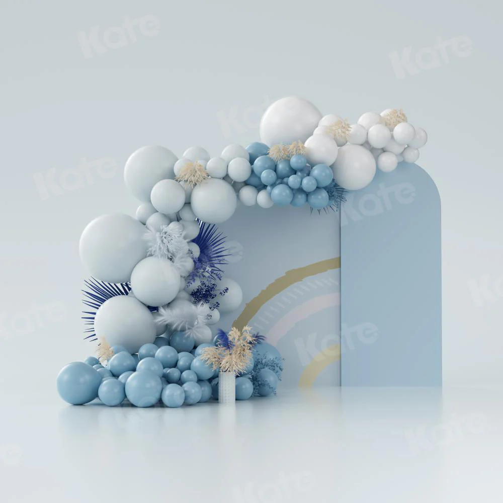 Kate Blue Boho Balloons Backdrop Designed by Uta Mueller Photography - Image 7