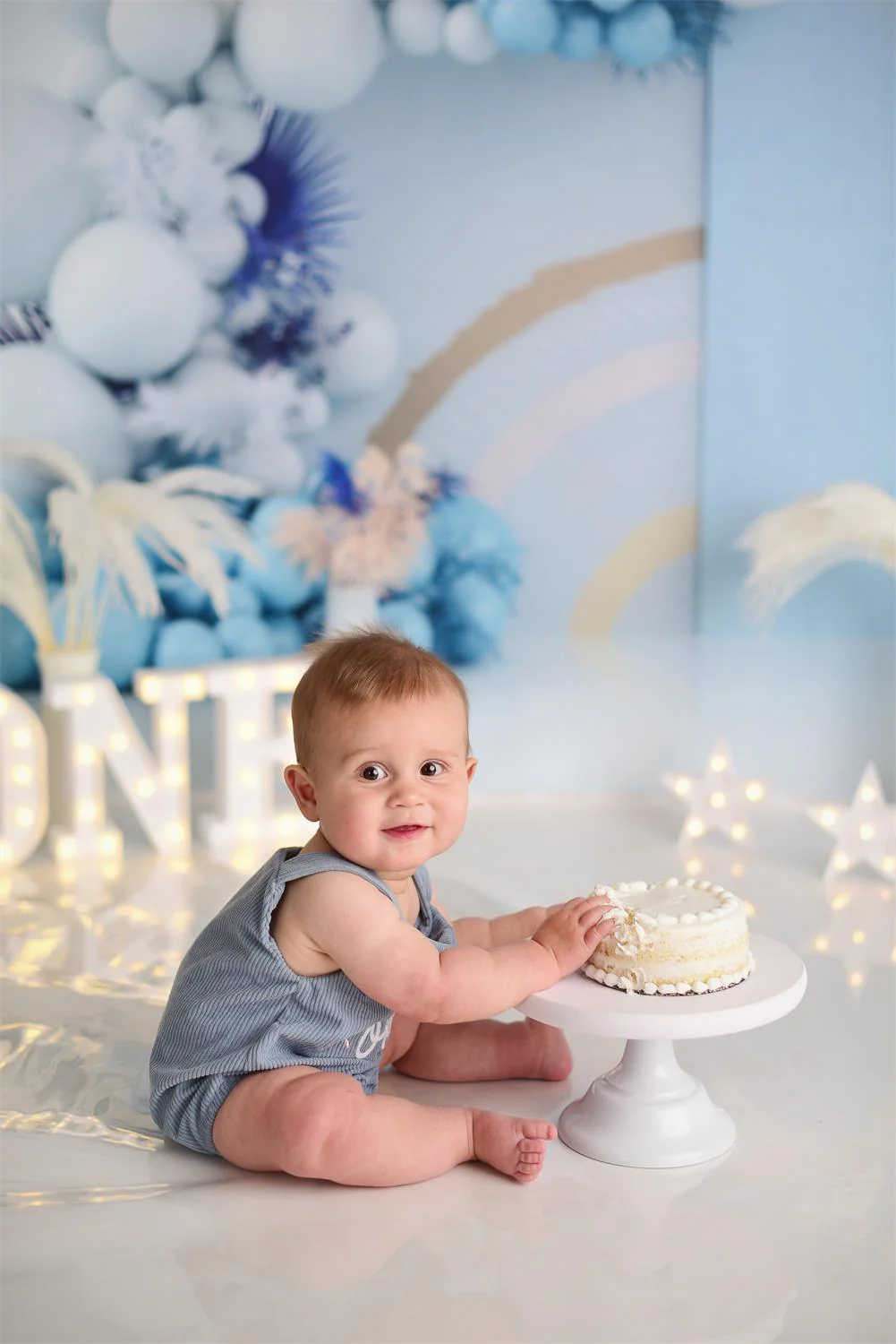 Kate Blue Boho Cake Smash Photo Kit - Image 2