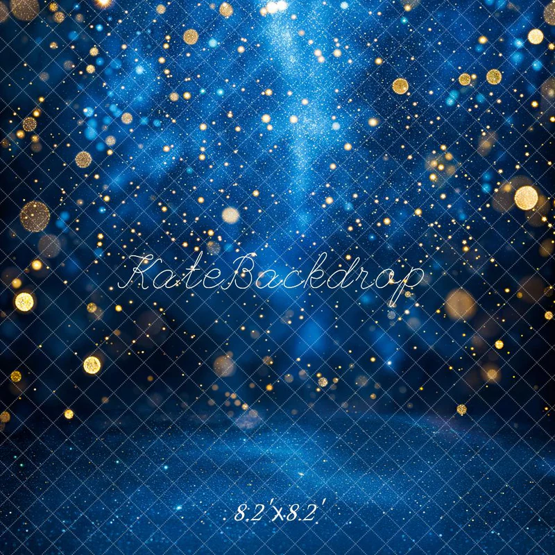Kate Blue Bokeh Glitter Backdrop Designed by Emetselch - Image 4