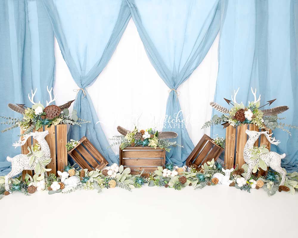 Kate Blue Cake Smash/Wedding Backdrop Designed By Krystle Mitchell Photography - Image 3