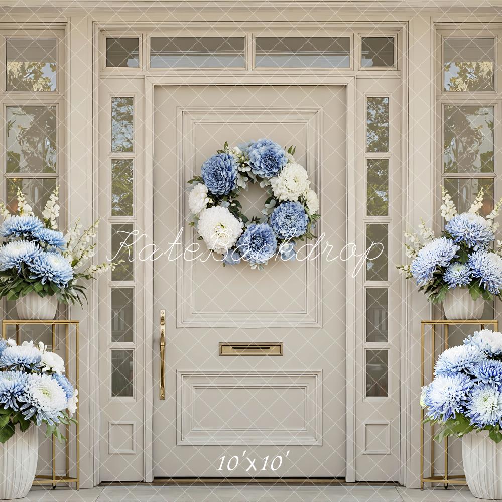 Kate Blue Chrysanthemum Doorway Backdrop Designed by Mini MakeBelieve - Image 7