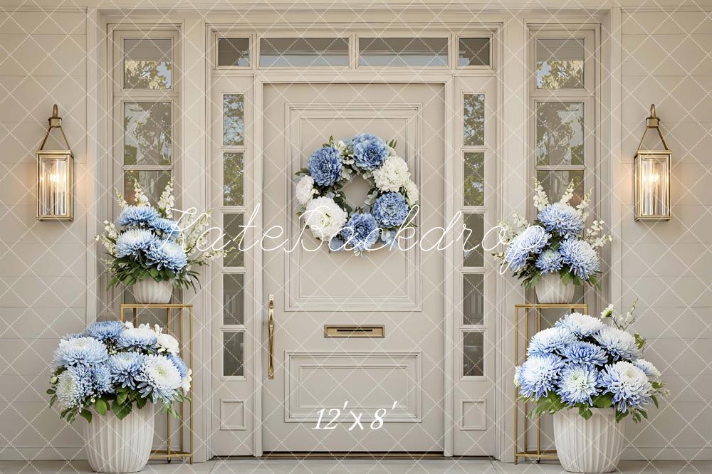 Kate Blue Chrysanthemum Doorway Backdrop Designed by Mini MakeBelieve - Image 8