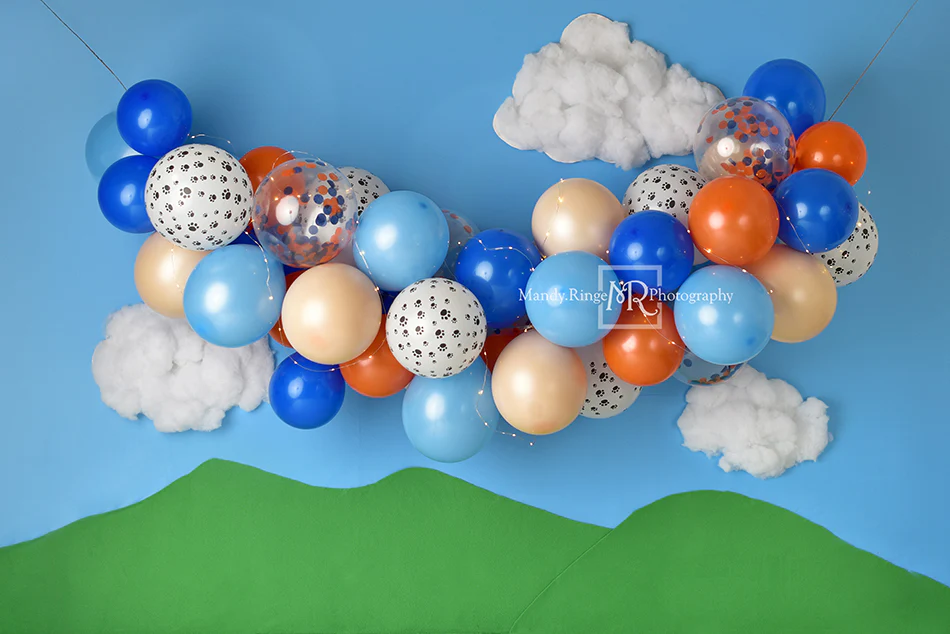 Kate Blue Dog Birthday Children Backdrop Designed by Mandy Ringe Photography - Image 2
